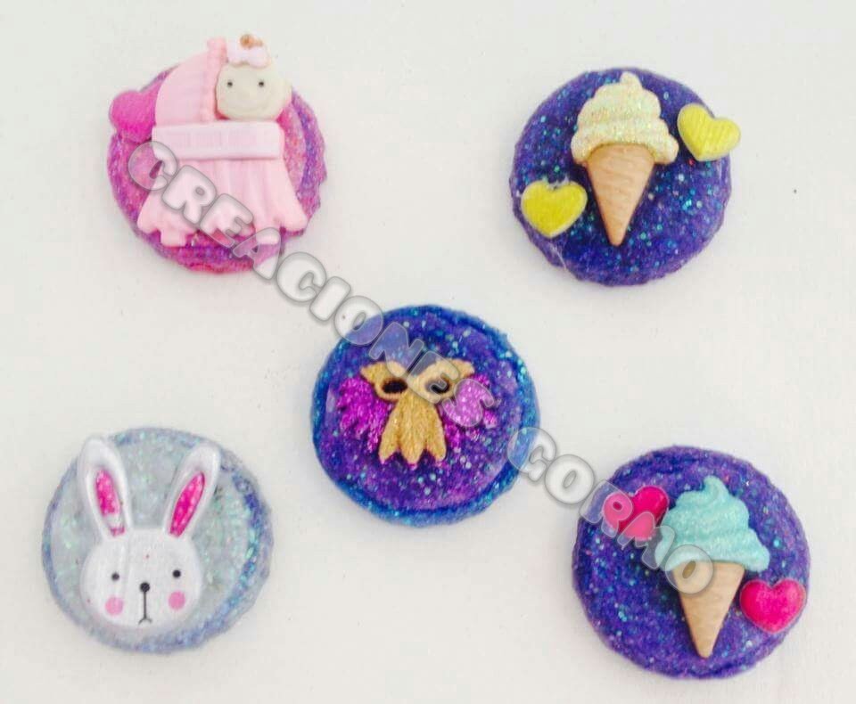 IMANES CON CORCHOLATAS DECORADAS