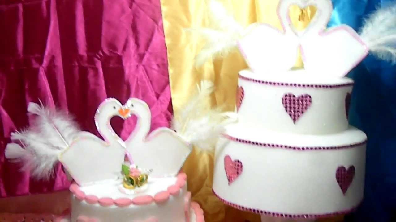 Torta de Bodas Cisne en Goma Espuma (Sombrero)