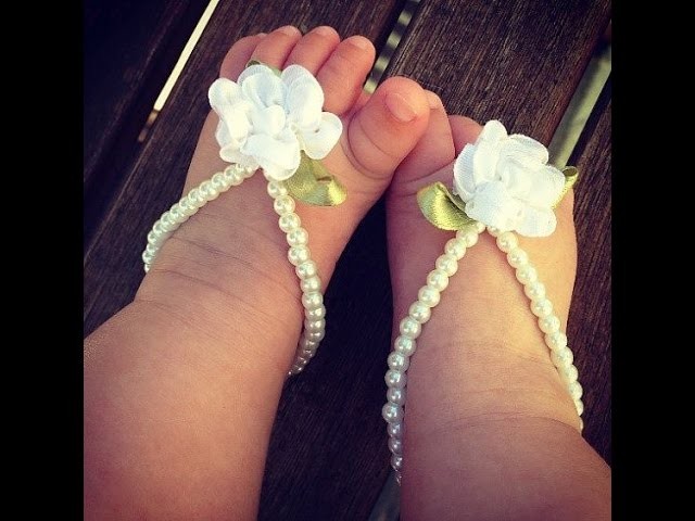 Adornos De Pies Con Perlas Preciosas Para Bebés - Baby Diva Designs