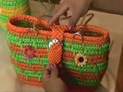 Cartera playera 2 - tejido macrame