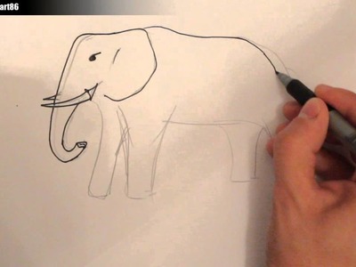 Como dibujar un elefante paso a paso