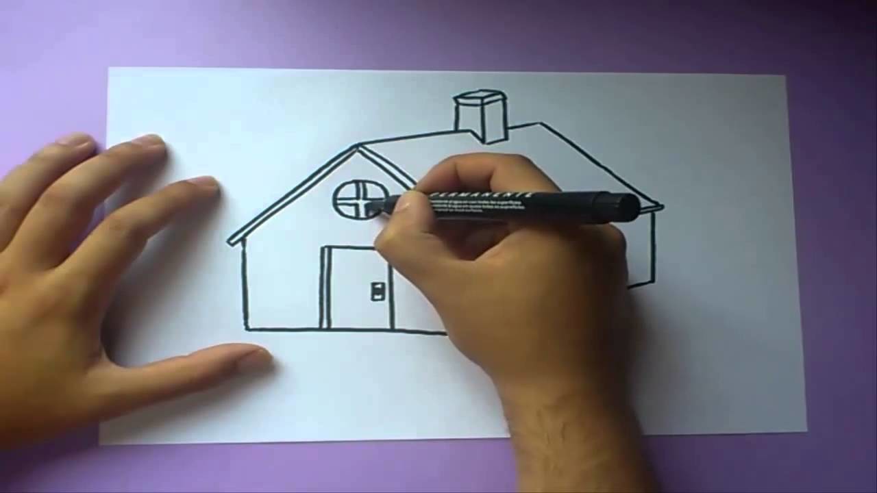 Como dibujar una casa paso a paso  | How to draw a house