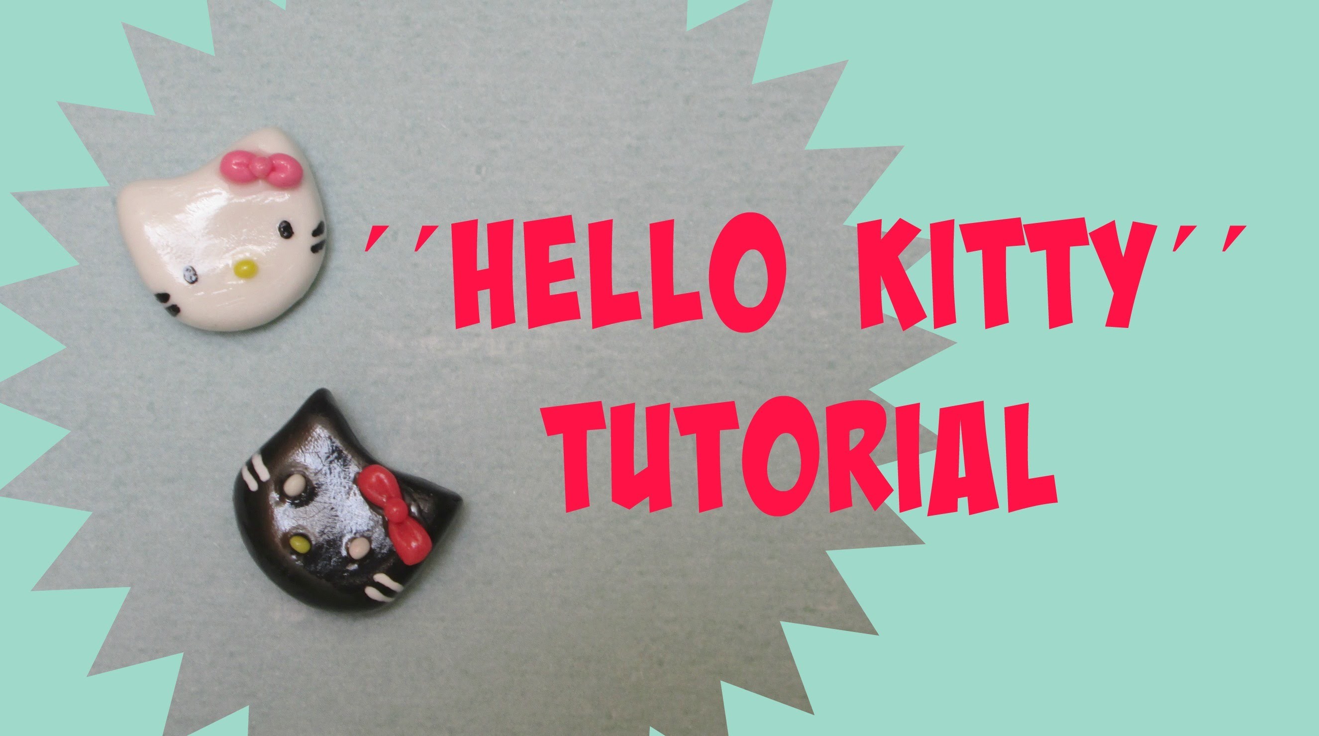 Hello Kitty (SIN MOLDE): Porcelana Fria.Arcilla Polimerica Tutorial