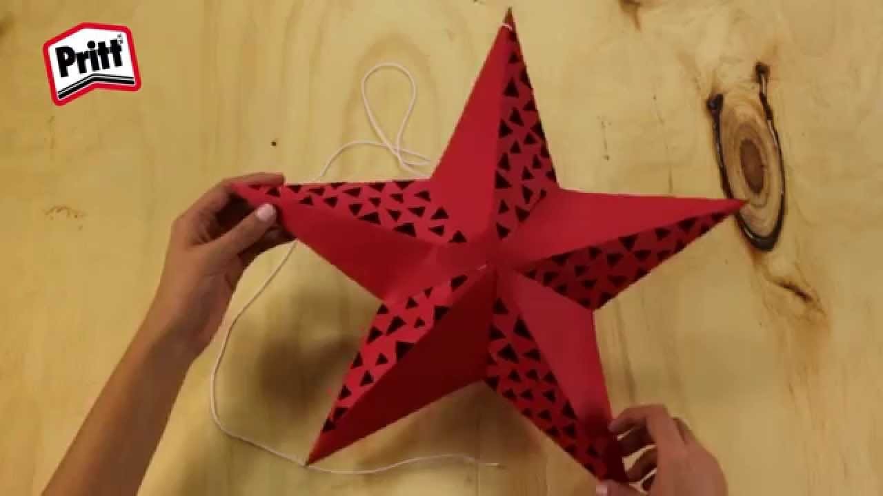 Manualidades fáciles con Pritt - estrella 3D de papel