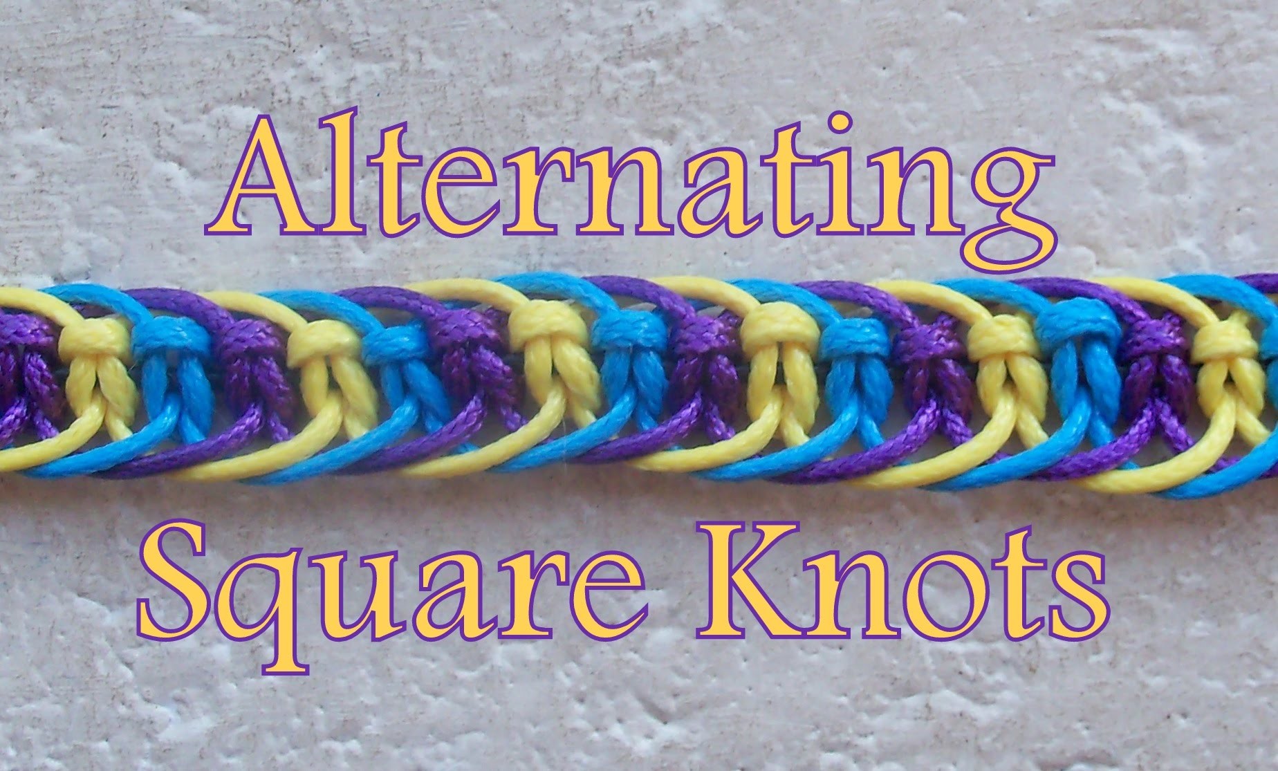 Pulsera de Hilo: Alternating Square Knots