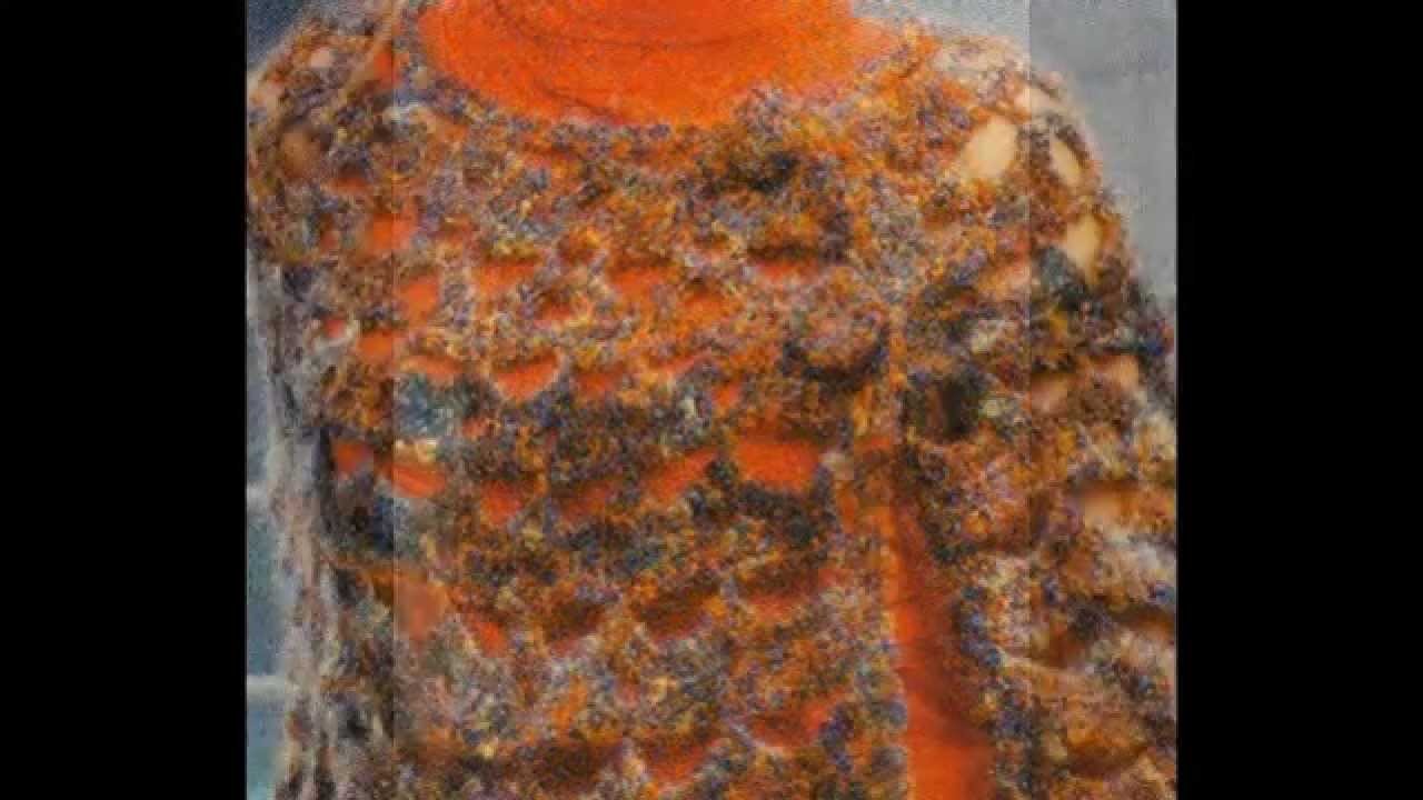 Capa calada punto conchas a crochet