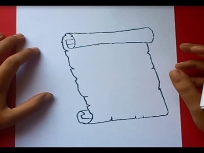 Como dibujar un pergamino paso a paso 2 | How to draw a scroll 2