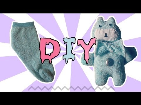 Cómo hacer un oso con un calcetín-DIY.muy facil