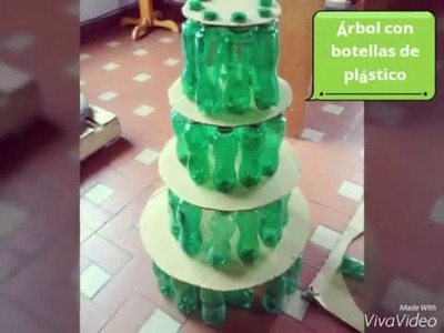 DIY - Árbol de Navidad con botellas de plástico