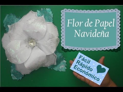 Flor navideña de papel - DIY- ROMIRNA