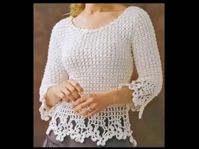 Blanco Calientito Con Colgantes a Crochet