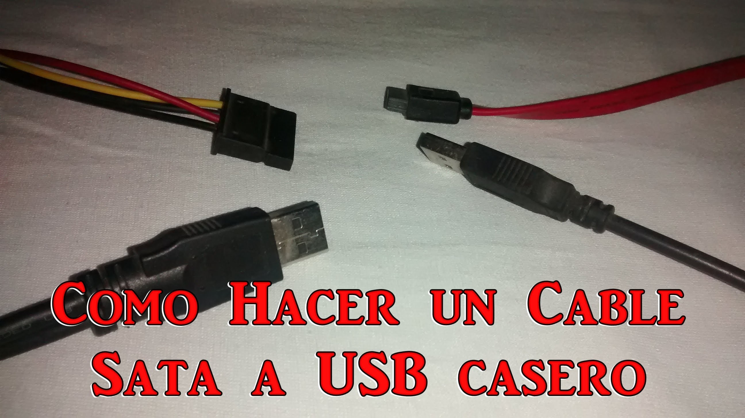 Cable o Adaptador de Corriente SATA a USB CASERO