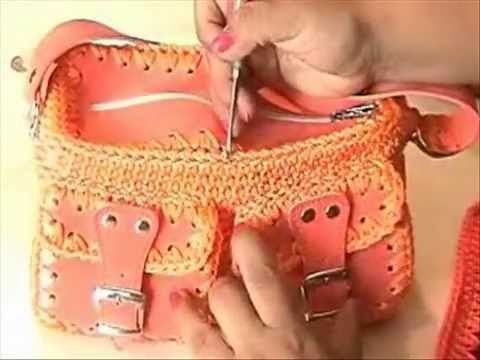 Cartera casual - crochet  macrame