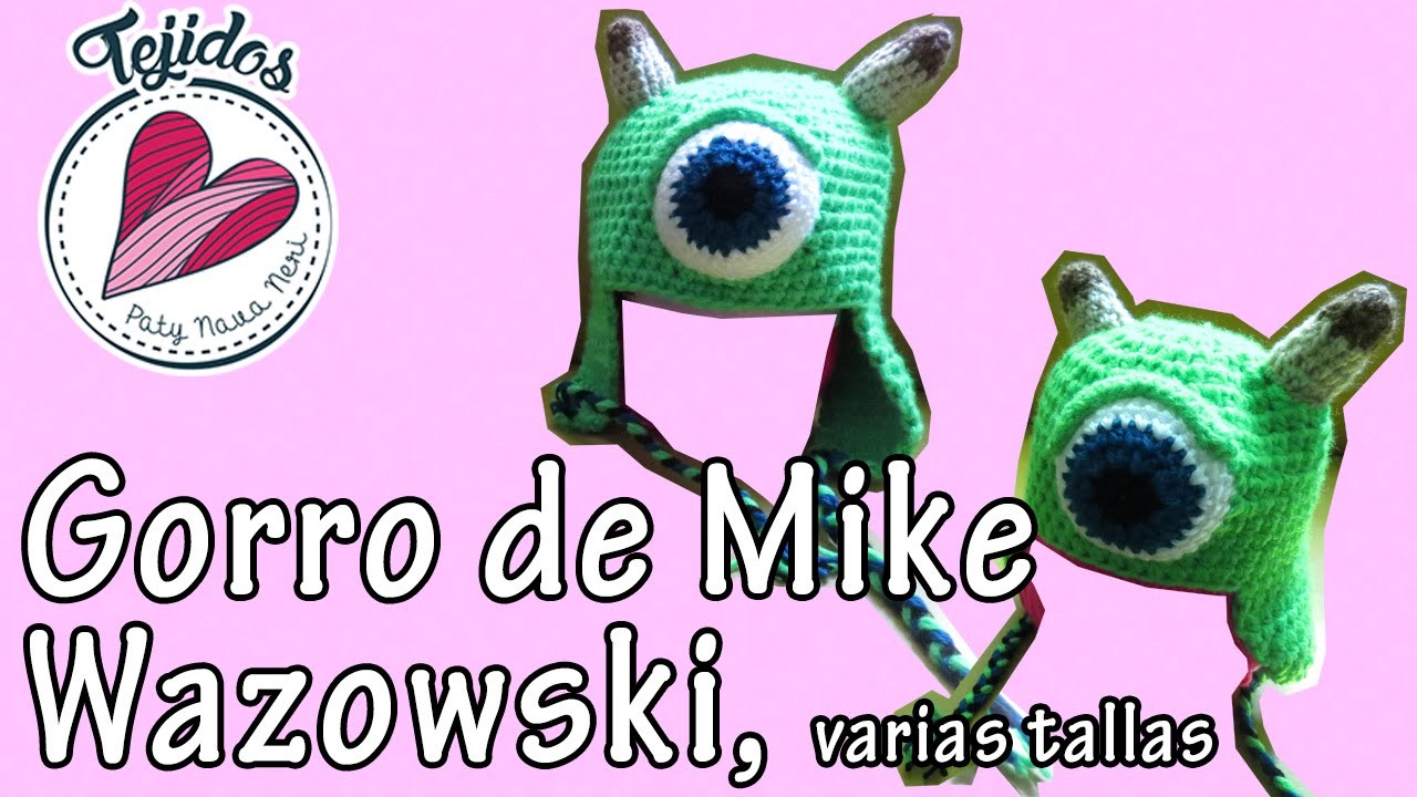 Gorro tejido de Mike Wazowski Monsters Inc.- TUTORIAL