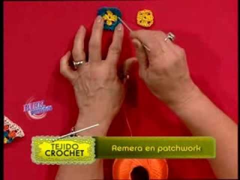 Mónica Astudillo - Bienvenidas TV - Teje en crochet una remera estilo patchwork.