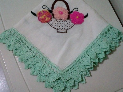 PUNTILLA ABANICOS VERDES PISTACHE CROCHET