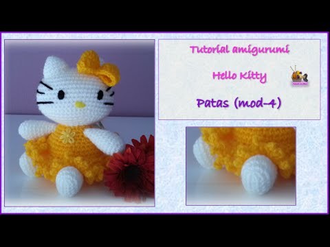 Tutorial amigurumi Hello Kitty - Patas (mod-4)