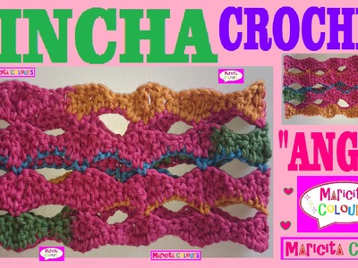 Vincha "Angie"  Diadema CROCHET TUTORIAL por Maricita Colours