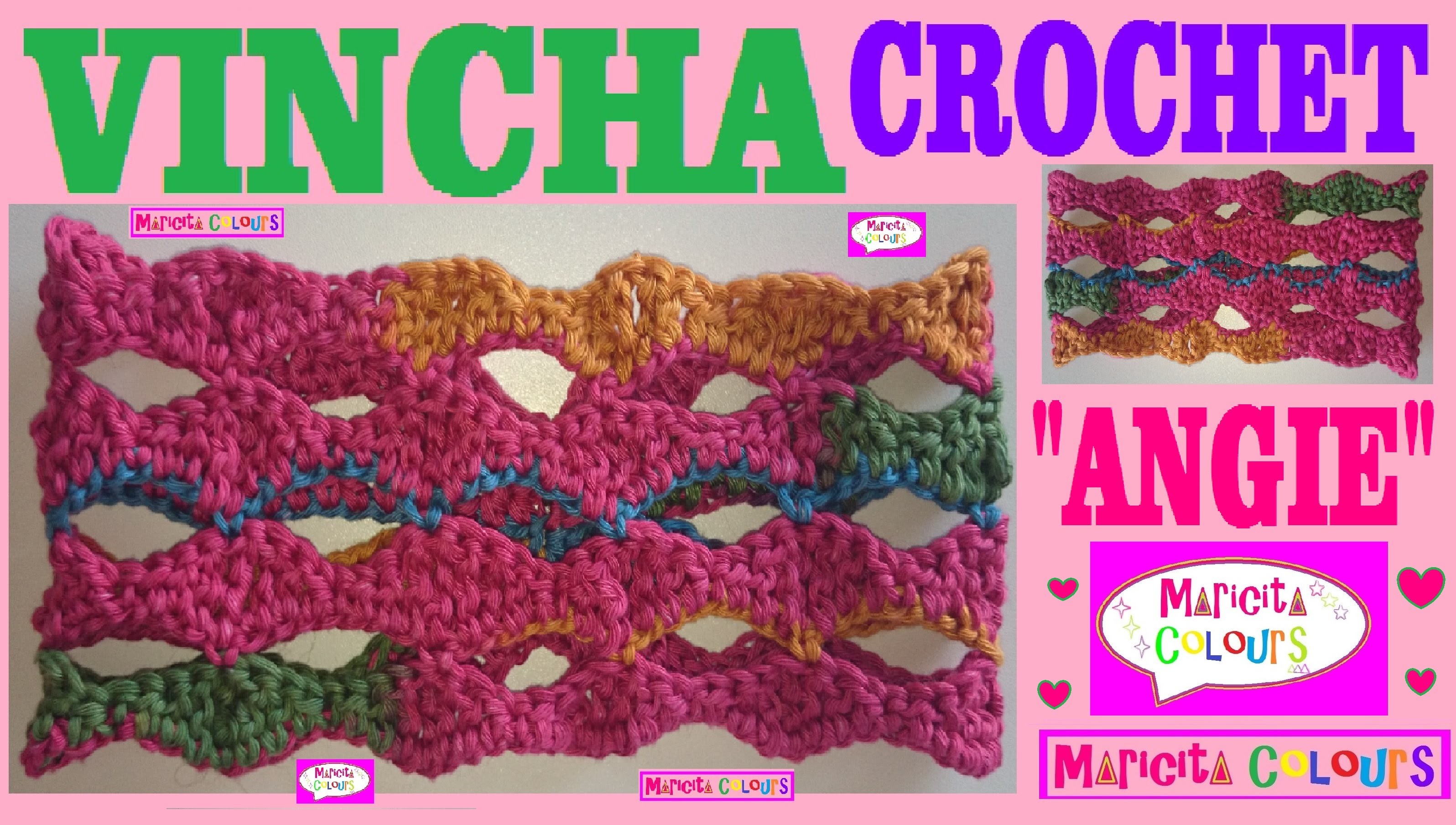 Vincha "Angie"  Diadema CROCHET TUTORIAL por Maricita Colours