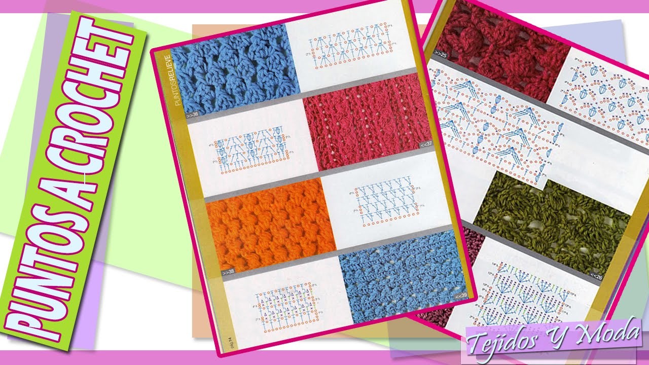 Aprende y Realiza Puntos A Crochet Con Patrones y Graficos Facilmente