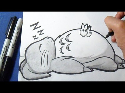 Cómo dibujar a Totoro | How to draw Totoro