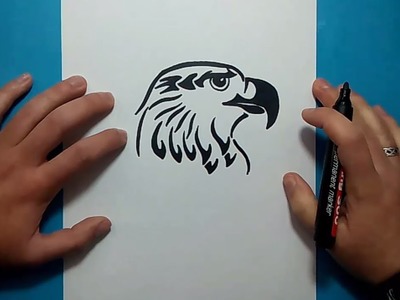 Como dibujar un aguila tribal paso a paso 2 | How to draw a tribal eagle 2