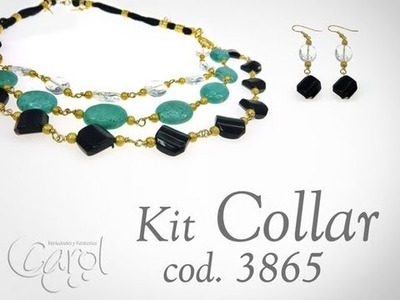 KIT 3865 Kit collar cordon seda y charms x und
