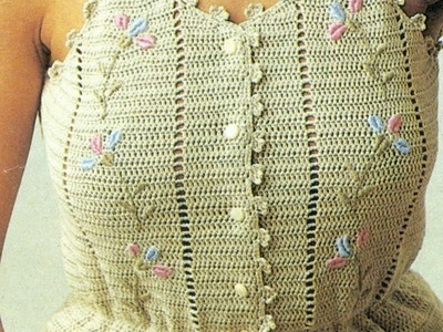 Patrón Para Tejer a Crochet Blusa Tirantes