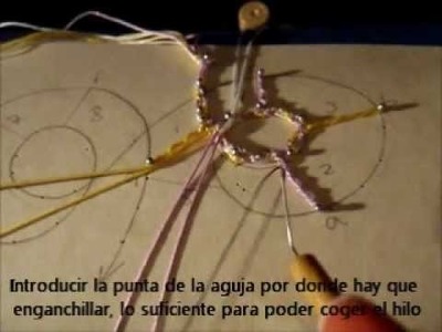 Bolillos - Fiandra a tres pares - Leccion 4 - Enganchillado