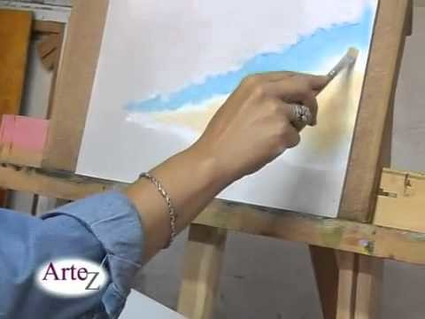 GABRIELA GALANO.Técnica para pintura al óleo.Cielo con nubes