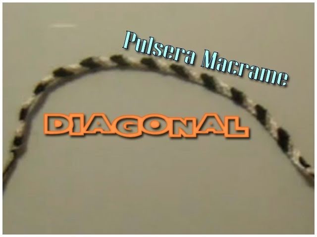 Pulsera macramé diagonal || Técnica macramé