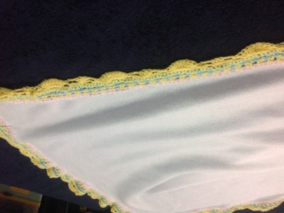 Abanicos tejidos Crochet cobija para bebé con tela polar