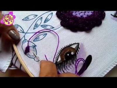 GEISHA  BORDADA ( BOTON)