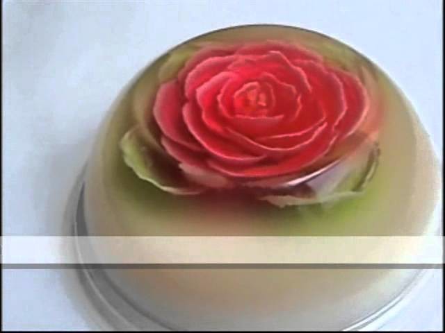Gelatina Floral 3D Rosa Roja