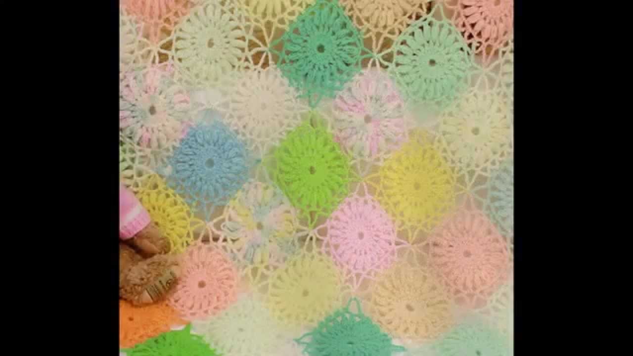 Cobijita Multicolor con sobrantes de estambre a crochet
