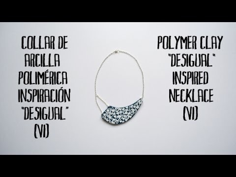 Collar de arcilla polimérica inspiración Desigual (6) - Polymer clay Desigual inspired necklace (6)