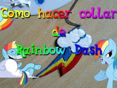 Como hacer collar Cutie Mark de Rainbow Dash➙Manualidades de MLP♥