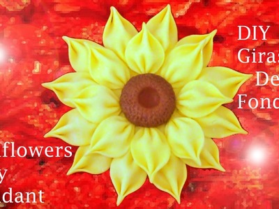 DIY flores girasoles de fondant -  Sunflowers by fondant