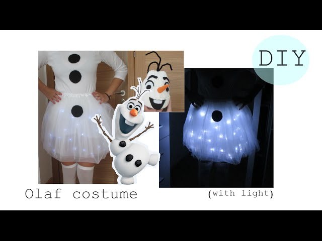 ✂ DIY Olaf costume with light- easy halloween costume- Disfraz fácil y original  |  Nerea Iglesias