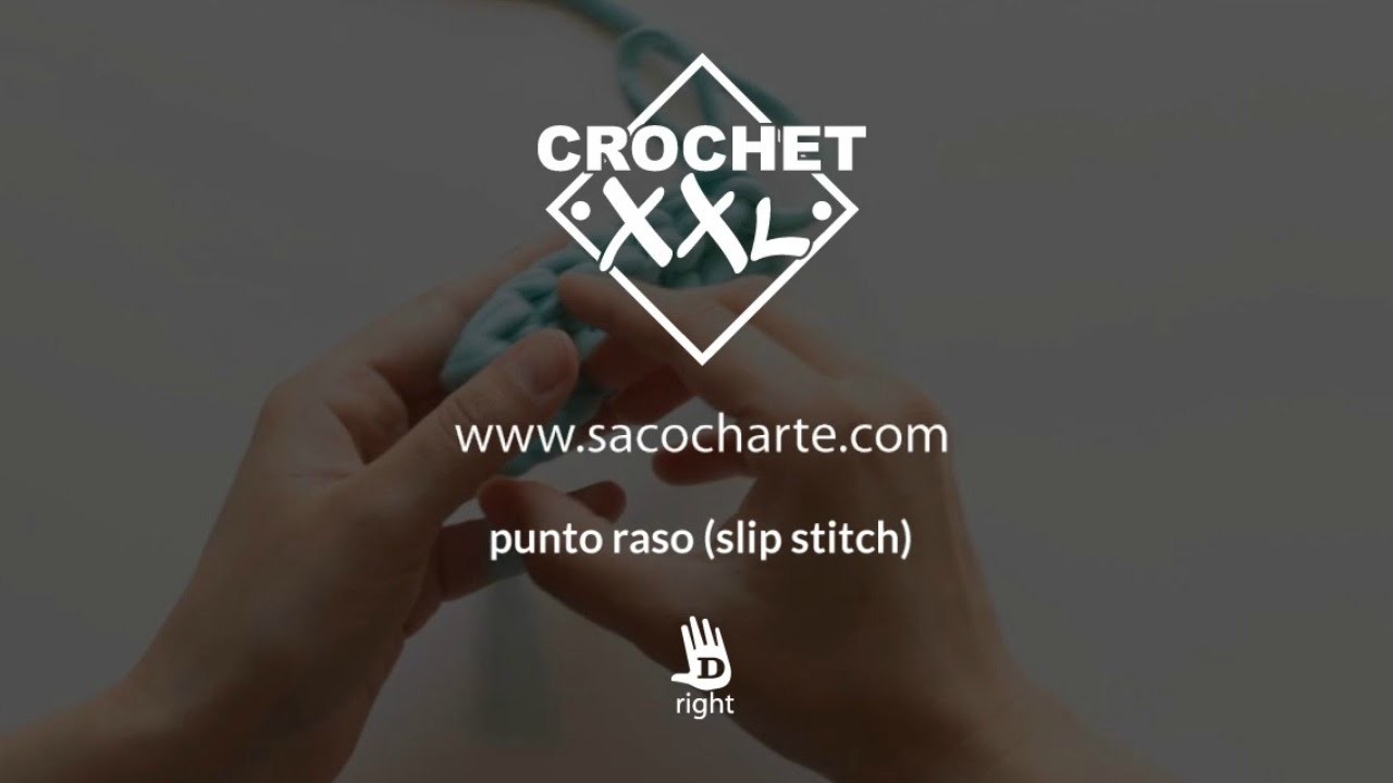 Punto raso o deslizado diestros (2) Ganchillo para principiantes | Easy crochet: Slip Stitch