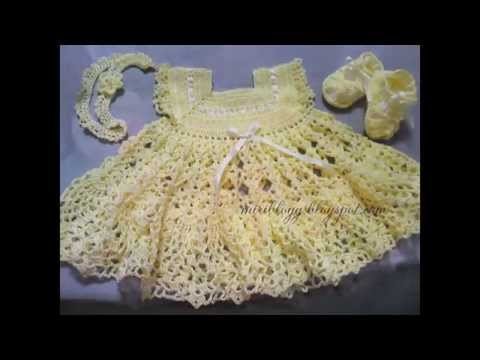 Vestidos bebe y niña tejidos en crochet y ganchillo imagenes