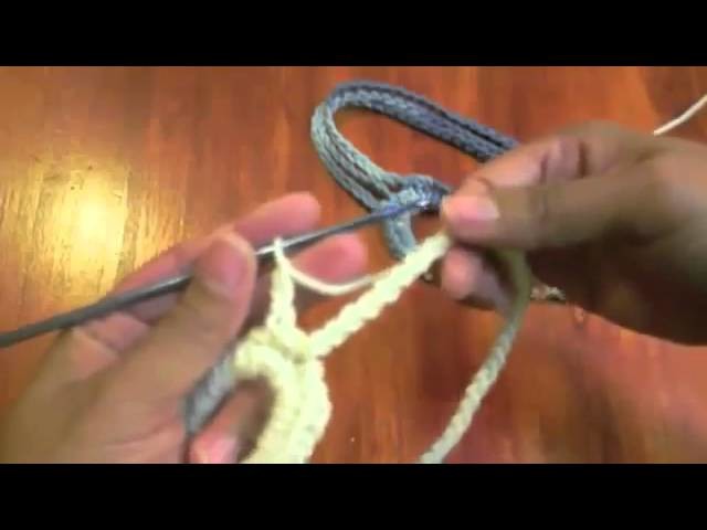Cintillo de 3 lineas (para personas zurdas) - Tutorial de tejido crochet