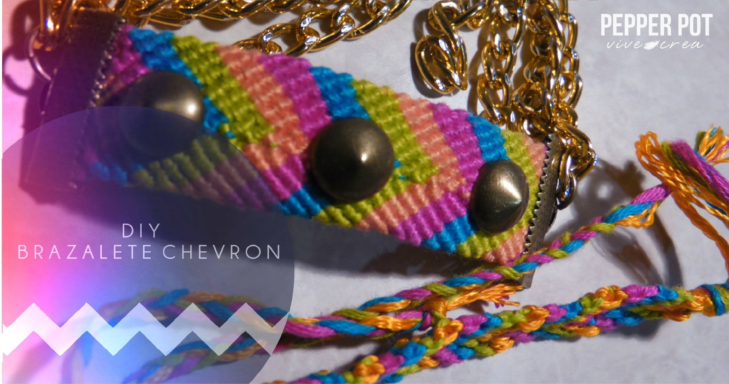 DIY BRAZALETE CHEVRON.