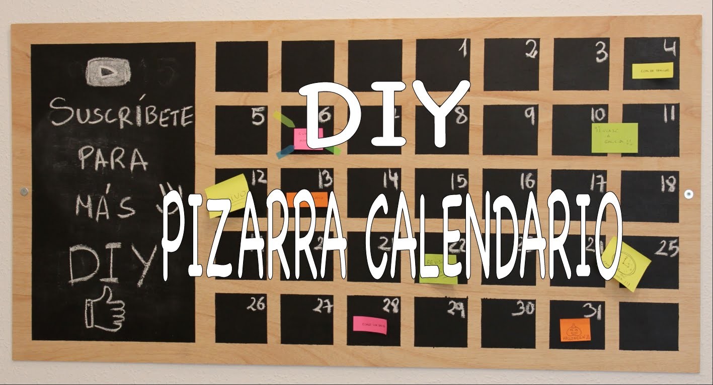 DIY tutorial pizarra calendario perpetuo | DECOMUB