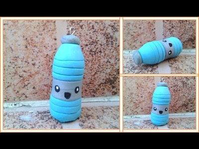 Botella de agua. Arcilla Polimerica, Bottle Of Water. Polymer Clay