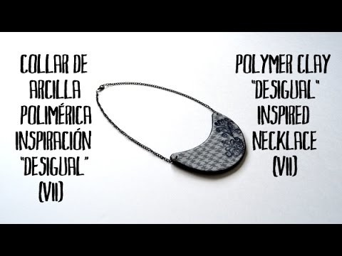 Collar de arcilla polimérica inspiración Desigual (7) - Polymer clay Desigual inspired necklace (7)