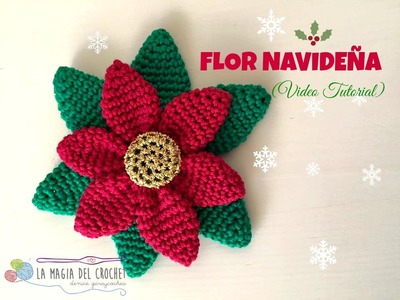 Flor Navideña al Crochet