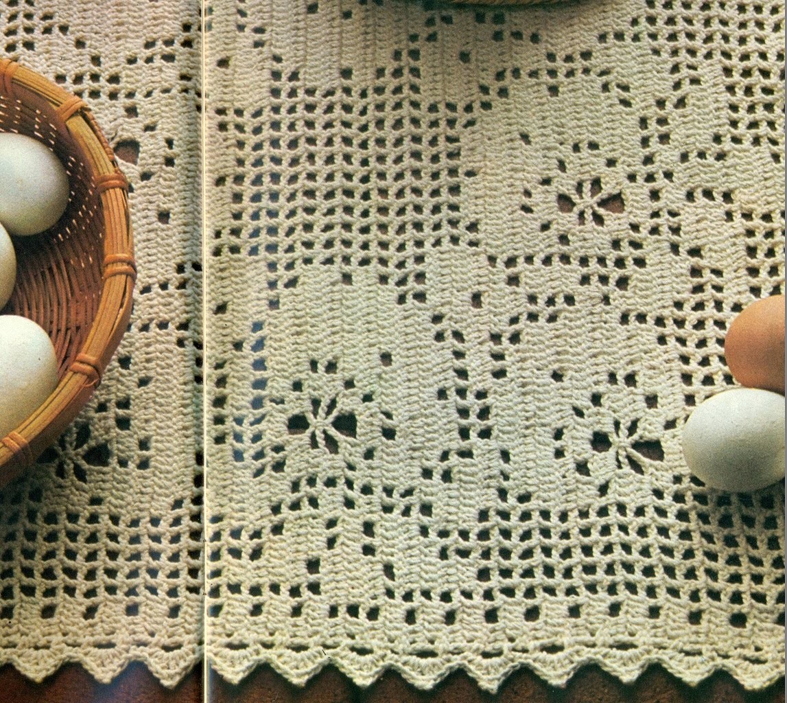 Gráficos para tejer tapete con flores a ganchillo