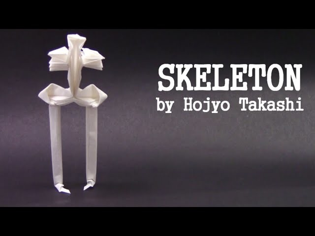 Halloween Origami SKELETON by Hojyo Takashi - Yakomoga Origami tutorial