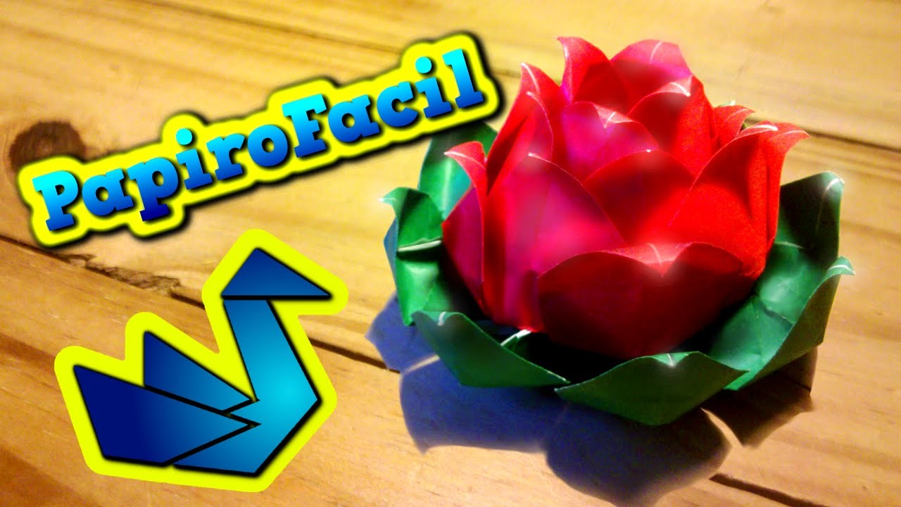 Origami Facil || Como hacer una flor de loto origami 3D
